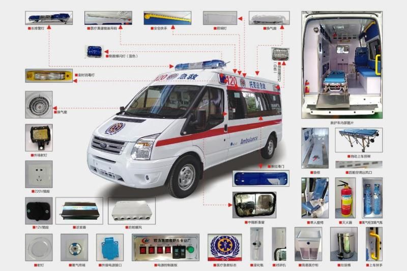 Cheap Price Foton ICU Transit Medical Emergency Ambulance Vehicle