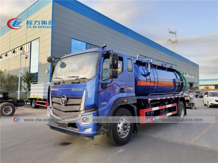 5cbm Foton Sewage Suction Truck 5tons Sewer Cleaning Truck