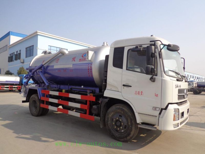 Hot-Sale Dongfeng Tianjin 4X2 4X4 LHD Euro 3 Engine 10000liters Vacuum Slurry Sucking Tanker Truck Vacuum Truck Sewage Suction Trucks for Sale