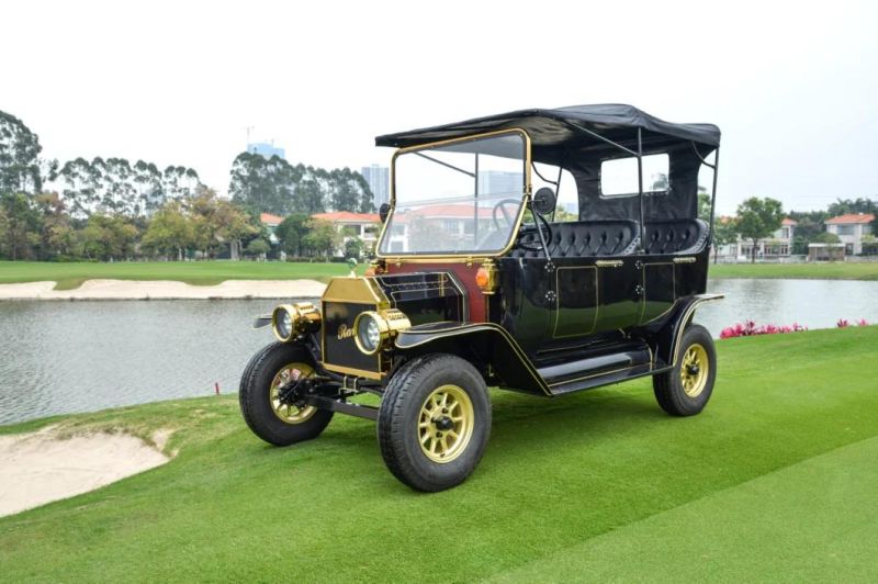 2022 Luxury Electric Vintage Golf Carts Cheap Classic Car Sightseeing Scooter for Sale