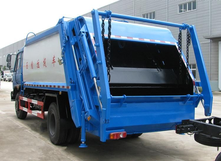 Factory Supplied Dongfeng 4X2 12cbm Garbage Compactor Trucks for Sale with Swing Arm