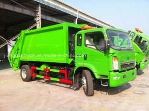 Sinotruk HOWO 4X2 8 Cubic Meters Waste Compactor Bin Truck