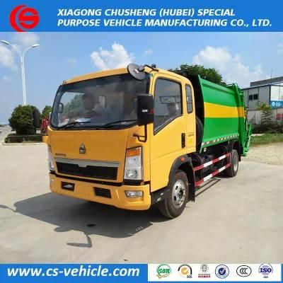 HOWO Rhd Garbage Truck 8m3 Compactor Waste Collector Compressed Refuse Truck