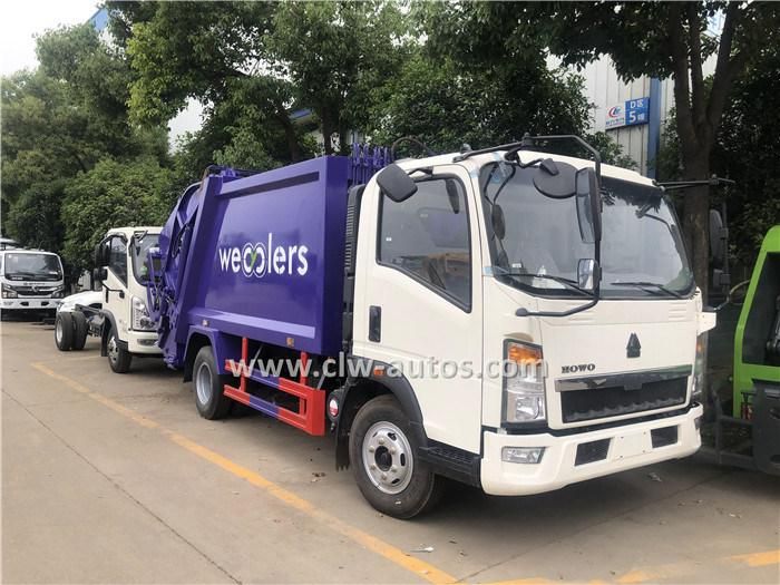 Sinotruk HOWO 5cbm Garbage Compactor Truck  Compressed Waste Collection Vehicle