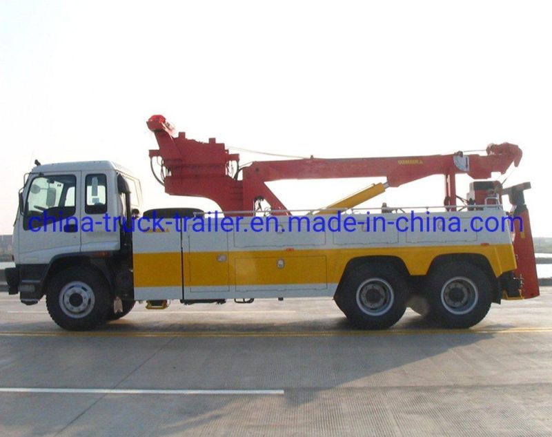 Heavy Duty Isuzu 6*4 22 Ton Integrated Tow and Crane Road Wrecker Truck