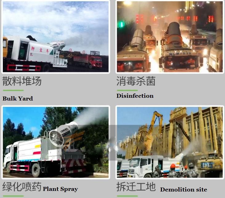 12000litres TDM-100m Fog Gun China Disinfectant Truck for Sale