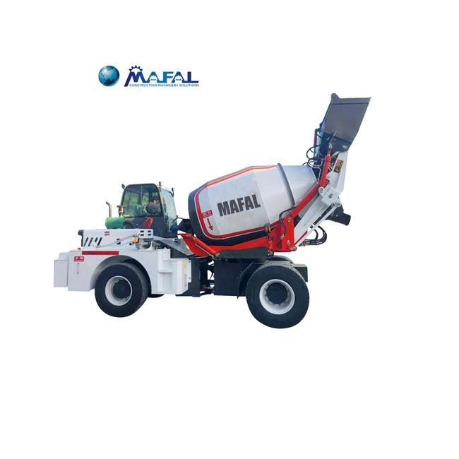 4m3 Hydraulic Paddle Concrete Mixer Diesel with Pump Truck