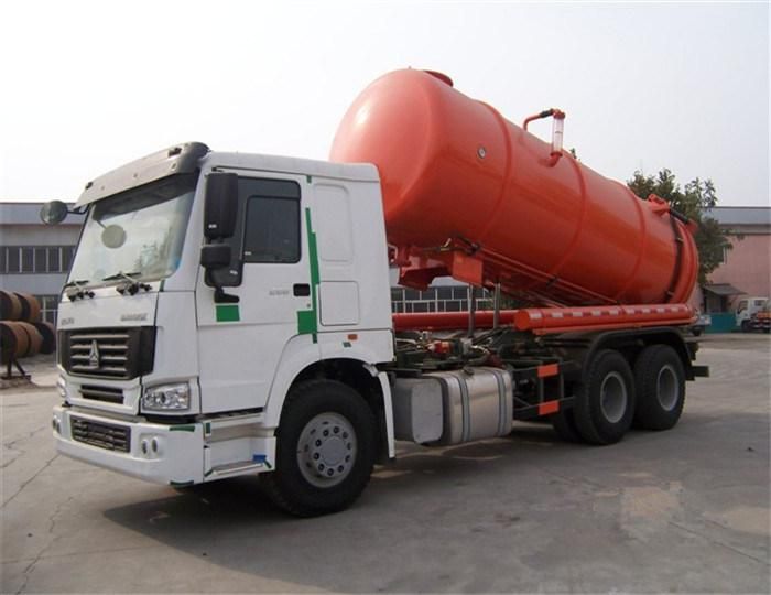 Sinotruk HOWO 6X4 18cbm Vacuum Suction Sewer Cleaning Sewage Tanker Truck for Sale