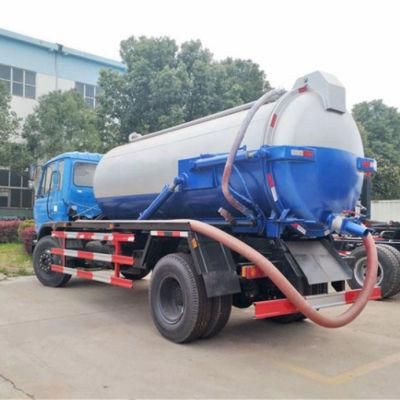 4X2 Dongfeng Vacuum Sewage Suction Truck 10cbm Tank Capacity