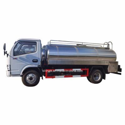 I Suzu HOWO Dongfeng 4X2 5000liters 4000liters 3000liters Stainless Steel Milk Tanker Truck for Sale