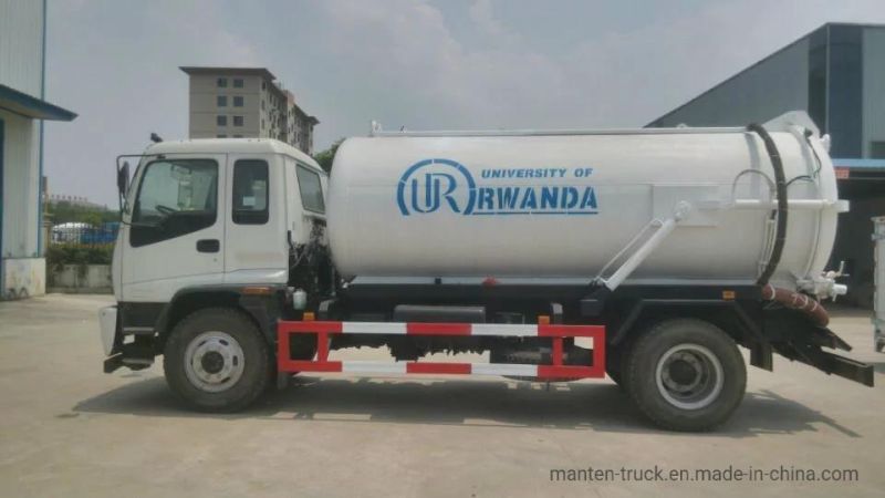 Isuzu 10, 000 Liter Sewage Vacuum Suction Truck for City Sewage Cleaning