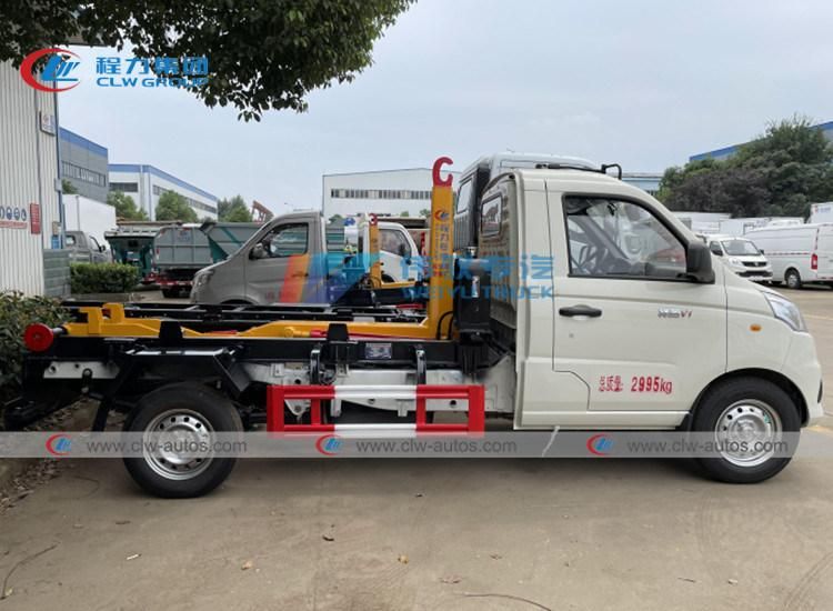 Foton 1tons 2tons Mini Sanitation Recycling Hook Lifting Garbage Truck for Community Using