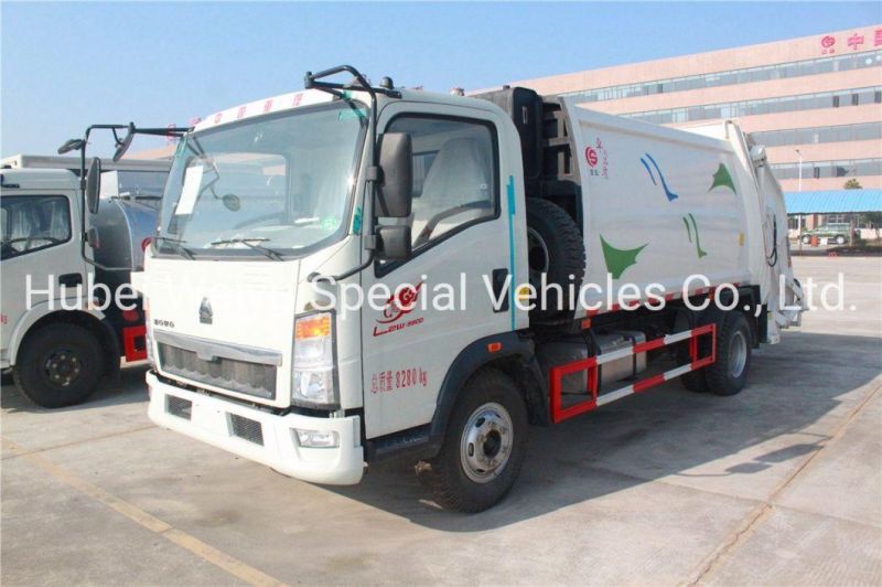 Factory Price HOWO Brand10-12 Cbm 4*2 Compactor Garbage Truck for Refuse Transportation