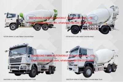 Hot Sale 4, 6, 8, 10, 12 Cubic Meters Concrete Mixer Trucks