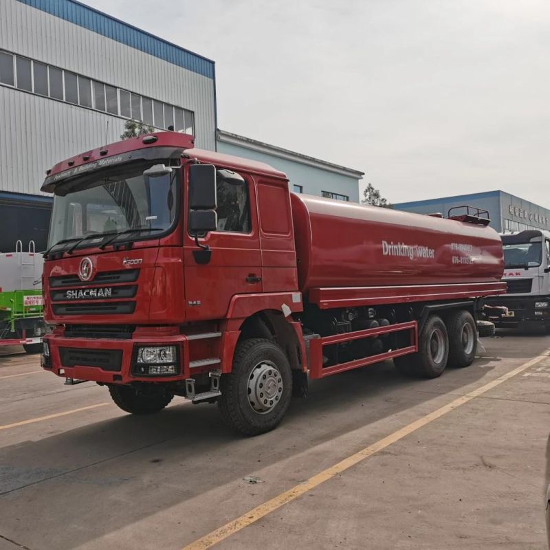 Shacman LHD or Rhd 6X4 20000liters 25000liters Watering Cart 22m3 6000 Gallon Water Cistern Sprayer Truck