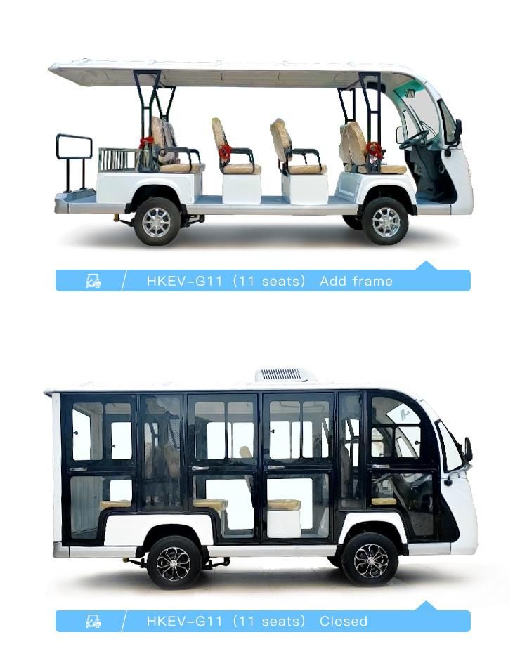 Haike Shandong, China Electric Shuttle Bus Sightseeing Car with Good Price Hkg-A0-11