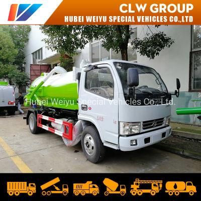 China Dongfeng 6000liters 6cbm 6m3 City/Wells/Street Cleaning Vehicles 6tons Sewage Fecal Vacuum Suction Truck on Sale