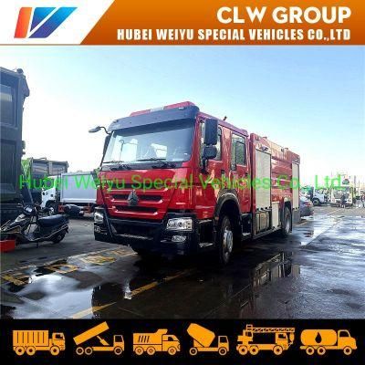 Sinotruk HOWO 4X2 6cbm 6000liters 6tons Water Tank Fire Fighting Truck Firefighter Truck Fire Rescue Truck