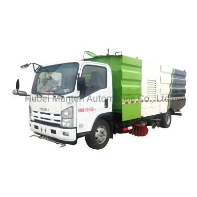 Isuzu 4cbm Water Tank 5cbm Garbage Tank High Pressure Road Washing Truck Isuzu 130HP Euro 5 Road Sweeper Truck