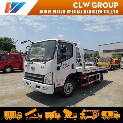 FAW 4X2 3ton 4ton Wrecker Towing Truck Car Carrier 130HP