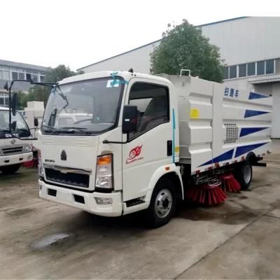 China HOWO Street Sweeping Road Highway Airport Vacuum Cleaning Sweeper Truck Suppliers