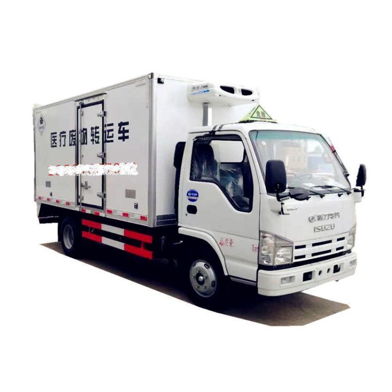 Isu-Zu Hospital Clinical Waste Disposal Truck Medical Refuse Transfer Vehicle with Refrigeration Function