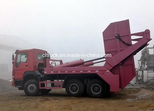 HOWO 6*4 Arm Swing Skip Loader Garbage Truck Waste Collector Truck for Sale