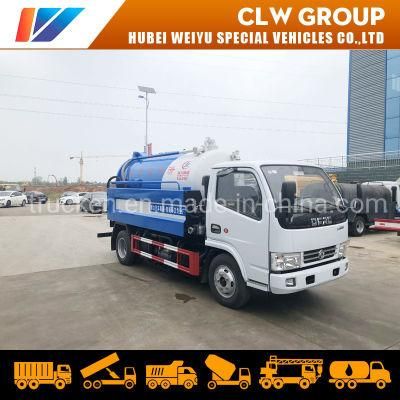 Dongfeng 4X2 5cbm 5000L Tank Sewer Fecal Cleaning Vehicle Sewage Suction Truck