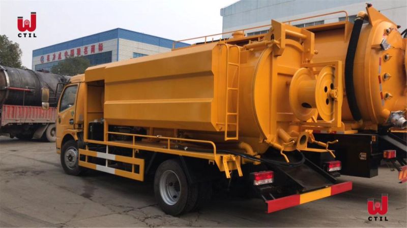 Dongfeng 4*2 Multifunctional Cleaning Sewage Suction Truck Sewer Jet Truck 10 Cubic Meters