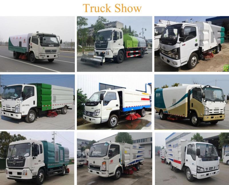 Dongfeng Road Washing and Sweeping Vehicle 10tons Vacuum Truck Mounted Road Sweeper