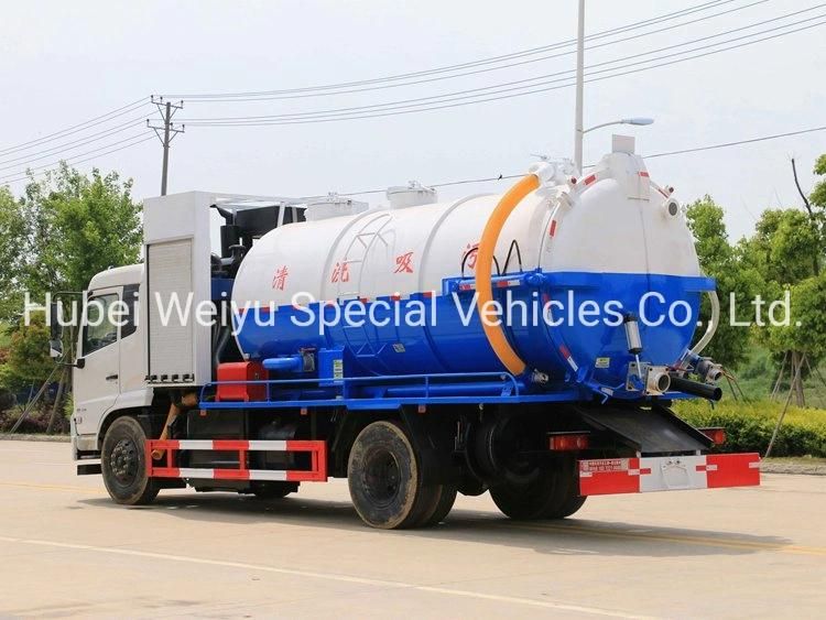 Chengli 4*2 15cbm Vacuum Suction Truck with Water Tank Sewer Flush Truck Wastewater Suction Truck