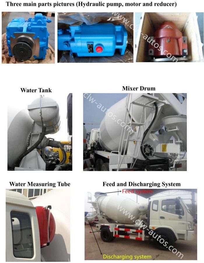 Foton Rowor 5.5cbm Concrete Mixer Cement Mixer Drum Truck