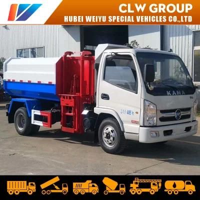 4cbm Hook Lift Bucket Side Loading Garbage Truck Compactor Waste Management Truck