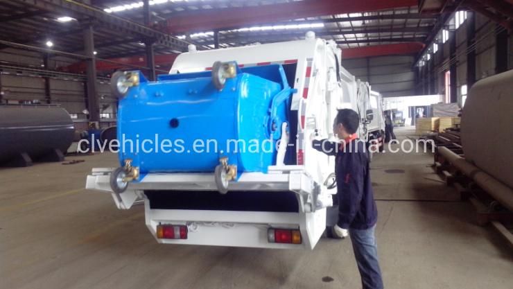 4X2 8ton 10cbm Compression Garbage Tank Refuse Compactor Truck