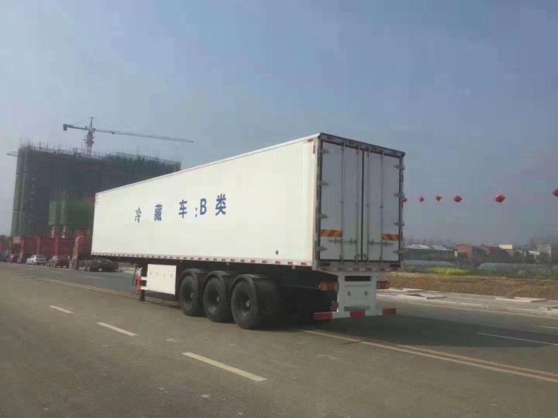 3 Axles Refeer Semi Trailer Truck -15c Loading Capacity Is 40tons Vans Cold Freezer Box Refrigerated Trailer Truck