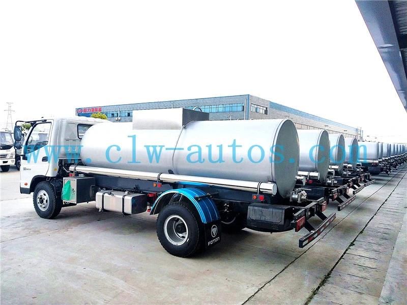 Foton 5000liters 5cbm 5tons Water Bowser Truck Stainless Steel 304 2b Drinking Water Transport Truck