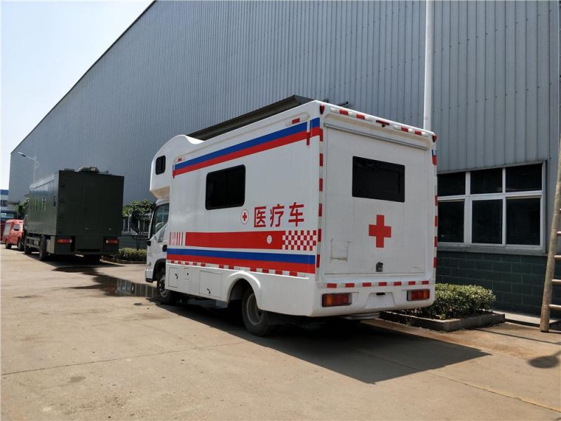 Yuejin Diesel Mobile RV Emergency Medical Ambulance with Medical Equipment