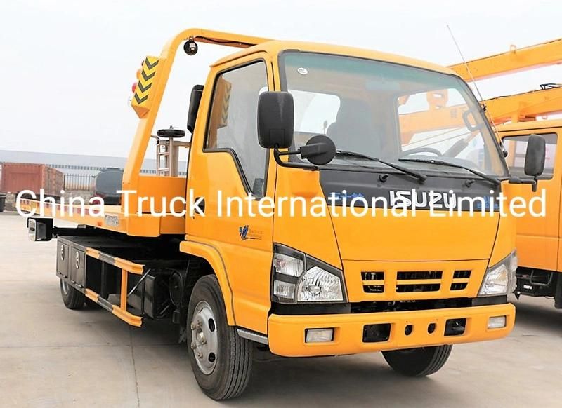 Isuzu Npr 600p 4*2 120HP Flatbed Tow Wrecker Truck