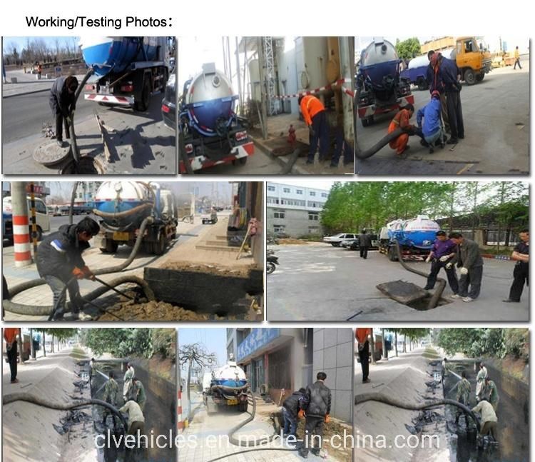 Sinotruk HOWO 4X2 5, 000liter 5cbm Sewage Vacuum Tank Truck