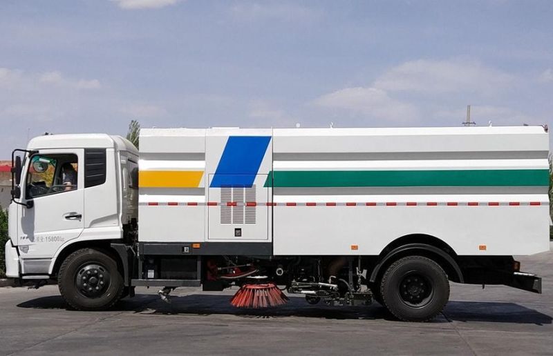 Dongfeng 4X2 10m3 Vacuum Road Sweeper Truck Euro IV Diesel Engine