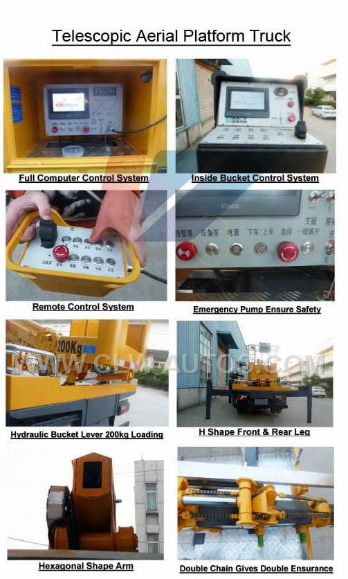 18m 20m 22m 24m Aerial Work Platform Boom Bucket Man Lift High Altitude Truck