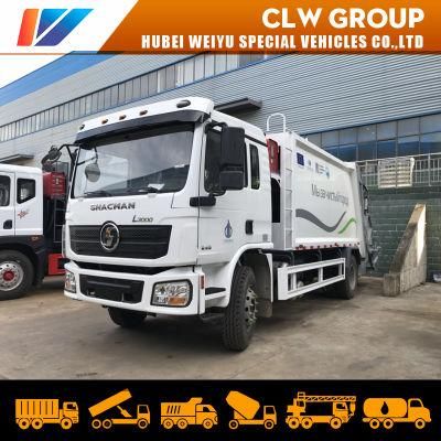 Shacman 6 Wheels 14m3 Compression Refuse Collector, 14cbm Waste Compactors, 12tons Compression Garbage Trucks