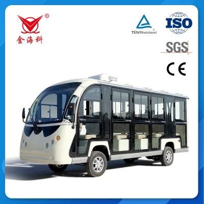 Green Blue Haike Container (1PCS/20gp) Mini Low Speed Bus 14 Seats Sightseeing Bus
