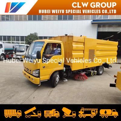 6-Wheel 120HP Road Cleaning Truck 8cbm Road Washing Sweeper Truck for Cambodia