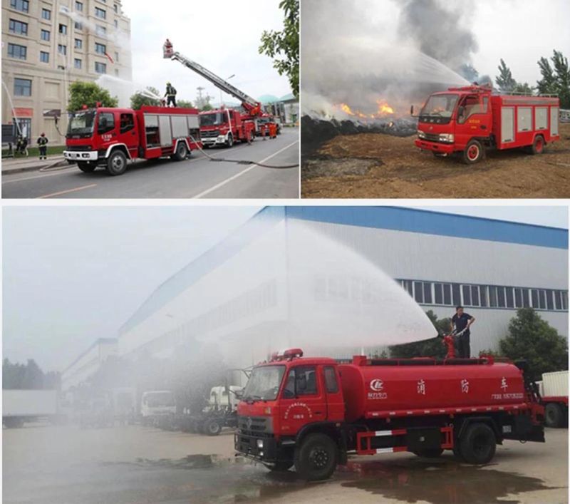 Dongfeng DFAC Double Cab LHD or Rhd Cummins Engine 190HP 3400 Liters Water and 600 Liters Foam Tanker Fire Truck for Sales