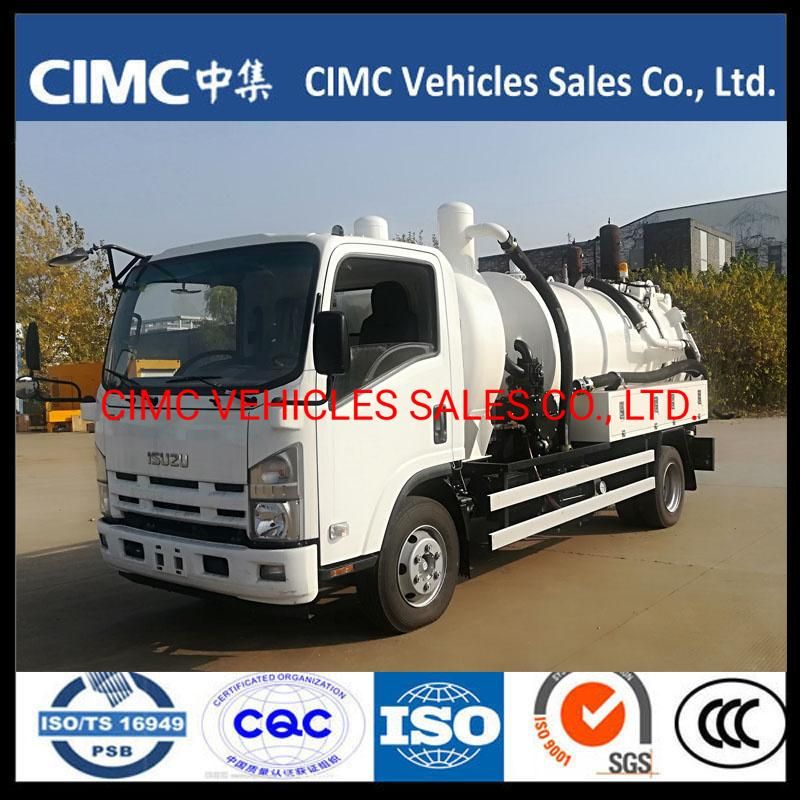 Hot Sale Isuzu Nqr Fecal Cleaning Vacuum Sewage Suction Truck 4kh1