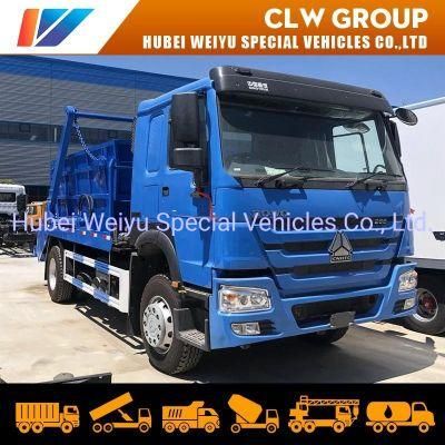 Sinotruk HOWO 266HP 10 Tons Arm Roll Container Swing Arm Skip Loader Garbage Truck