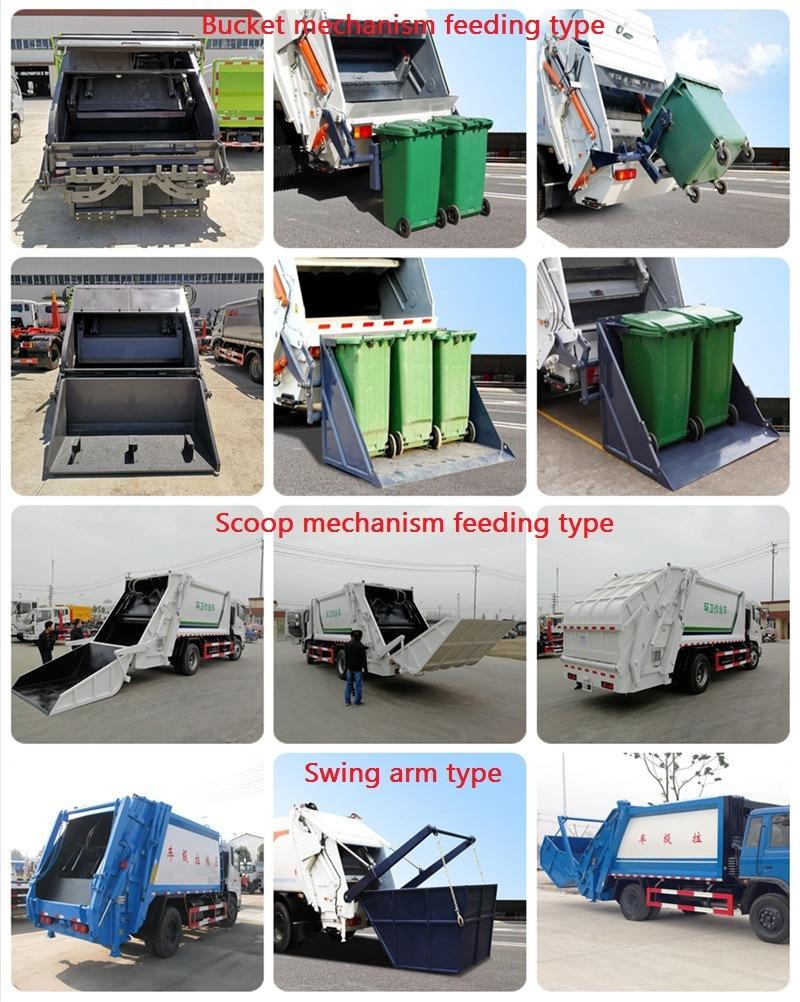 DFAC 4X2 8m3 RC Garbage Compactor Truck, Waste Compactor Truck for Sale with Differt Rear Loading Method