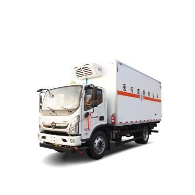 Foton 4X2 5 Ton Frozen Vaccine Transport Medical Waste Transport Refrigerated Truck for Malaysia Chile Saudi Arabia