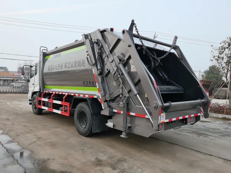 Dongfeng Tianjin 10-14cbm Garbage Compactor Truck Compressed Garbage Collection Trucks